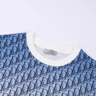 Футболка Christian Dior Half Painted "White/Blue" фото № 4