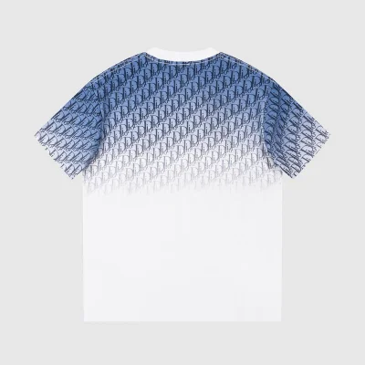 Футболка Christian Dior Half Painted "White/Blue" фото № 5