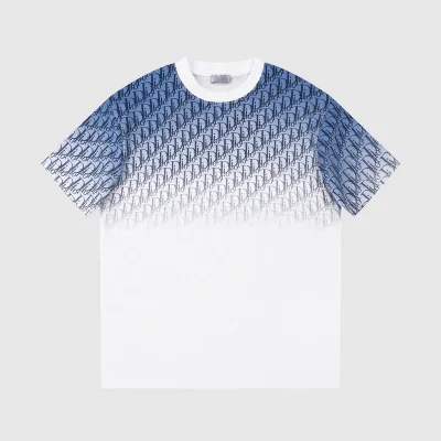 Футболка Christian Dior Half Painted "White/Blue" фото № 6