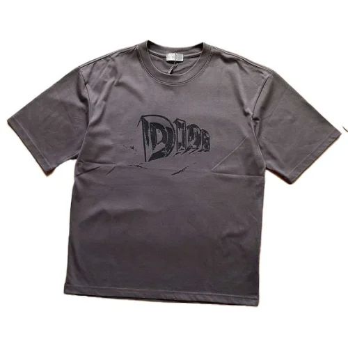 Футболка Christian Dior With Black Logo "Brown"