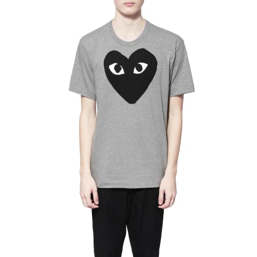 Футболка Comme des Garçons Play Black Heart Eyes "White"