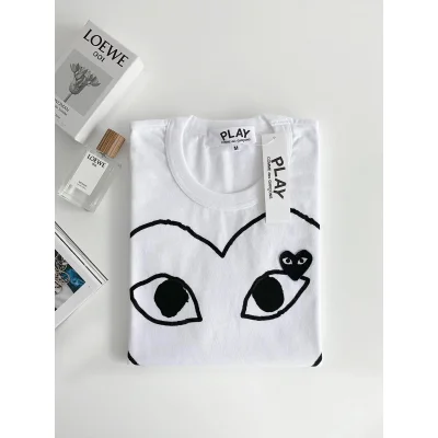 Футболка Comme des Garçons Play Black Heart "White" фото № 2