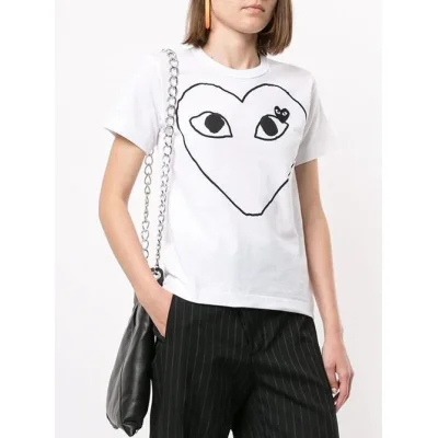 Футболка Comme des Garçons Play Black Heart "White" фото № 9