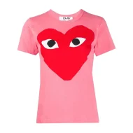 Футболка Comme des Garçons Play Red Heart Eyes "Pink"