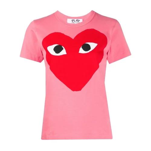 Футболка Comme des Garçons Play Red Heart Eyes "Pink"
