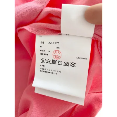 Футболка Comme des Garçons Play Red Heart Eyes "Pink" фото № 4