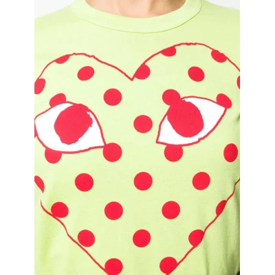 Футболка Comme des Garçons Play Minimalist Heart "Green" фото № 2