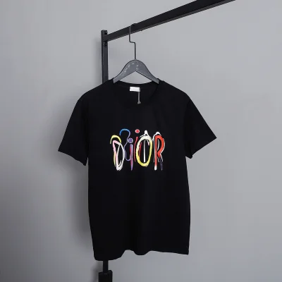 Футболка Dior Rainbow Logo "Black" фото № 2