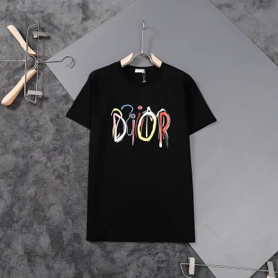 Футболка Dior Rainbow Logo "Black" фото № 3