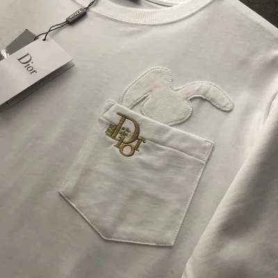 Футболка Dior Logo And Soft Patch "White" фото № 5
