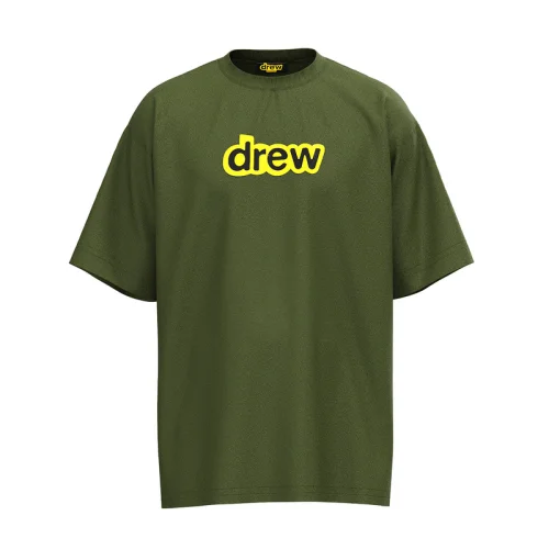 Футболка Drew House With Yellow Lettering "Green"