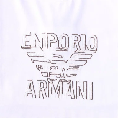 Футболка Emporio Armani Big Front Logo "White" фото № 2