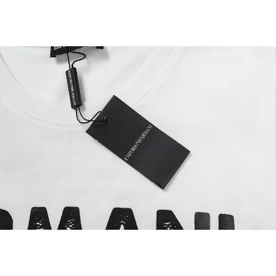 Футболка Emporio Armani With The Inscription In A Circle "White" фото № 2