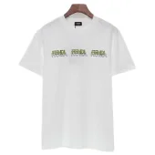 Футболка Fendi Green Reteating Logo Inscription "White"