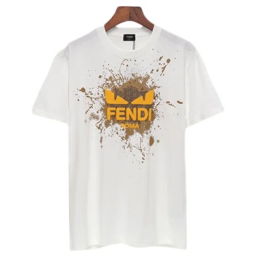 Футболка Fendi Logo Inscription On Blot "White"