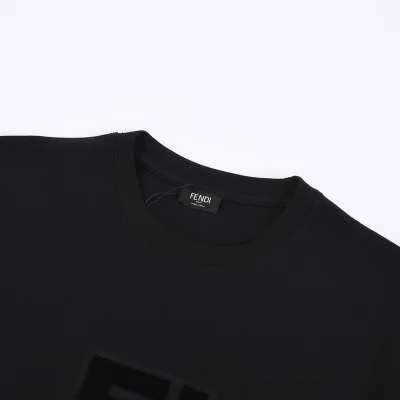 Футболка Fendi Double Logo "Black" фото № 3