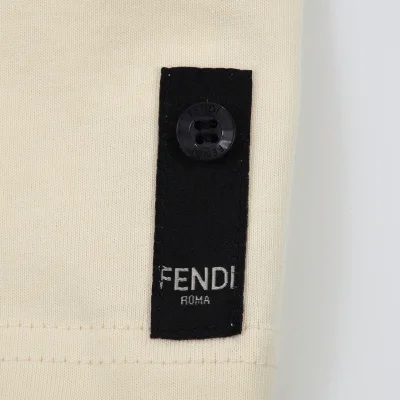 Футболка Fendi Regular With A Logo "Cream" фото № 5