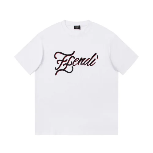 Футболка Fendi With Black And Red Logo "White"