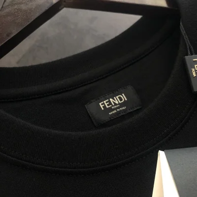 Футболка Fendi Cotton With Unique Pocket "Black" фото № 7
