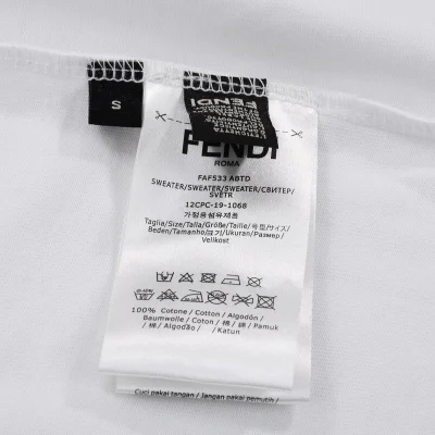 Футболка Fendi With A Sporty Print "White" фото № 3