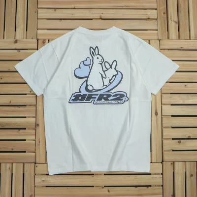 Футболка FR2 Logo Front And Two Rabbits With Hearts Back "White" фото № 2