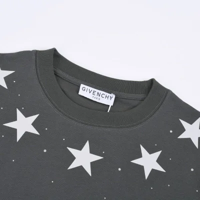 Футболка Givenchy Stars And Rhinestones Print "Gray" фото № 9