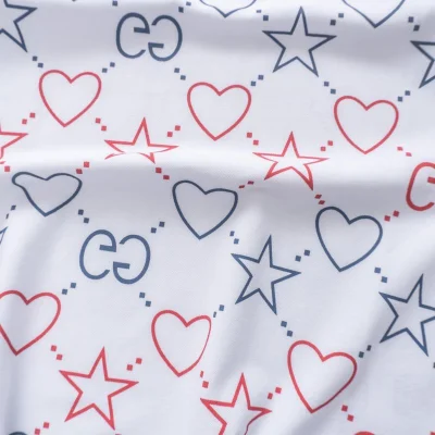 Поло Gucci Repeating Hearts And Stars "White" фото № 4