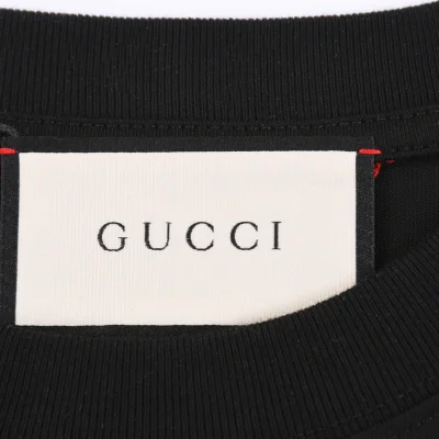 Футболка Gucci With Blue Logo In The Form Of Hare "Black" фото № 3