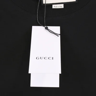 Футболка Gucci With Blue Logo In The Form Of Hare "Black" фото № 7