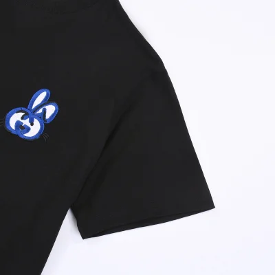 Футболка Gucci With Blue Logo In The Form Of Hare "Black" фото № 5