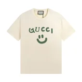 Футболка Gucci Logo And Smile Print "Beige"