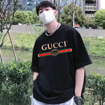 Футболка Gucci Big Word "Black" фото № 2