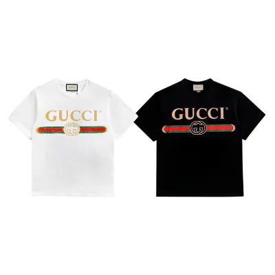 Футболка Gucci Big Word "Black" фото № 4