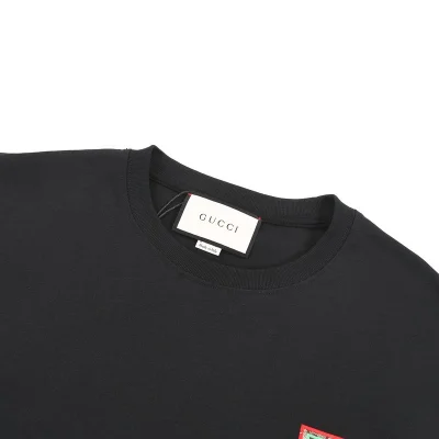 Футболка Gucci With A Nameplate Patch "Black" фото № 2
