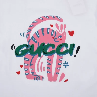 Футболка Gucci With Cat Pattern "White" фото № 7
