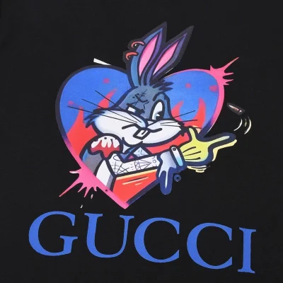 Футболка Gucci Pirate Rabbit "Black" фото № 5