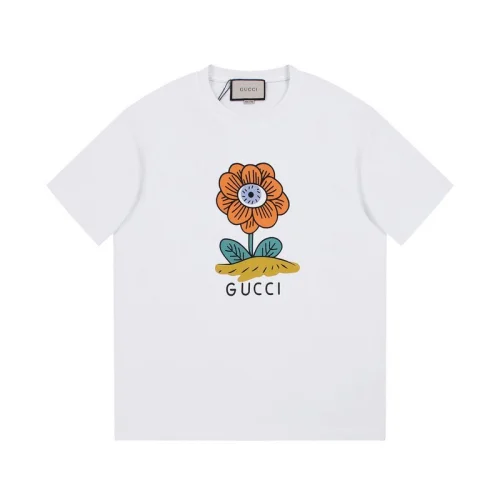Футболка Gucci Orange Flower Print "White"