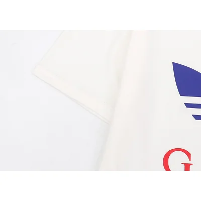 Футболка Gucci Adidas Logo Leaves "White" фото № 2