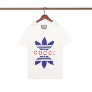 Футболка Gucci Adidas Logo Leaves "White"
