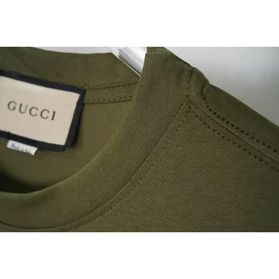 Футболка Gucci Red Logo With Ribbon "Khaki" фото № 9
