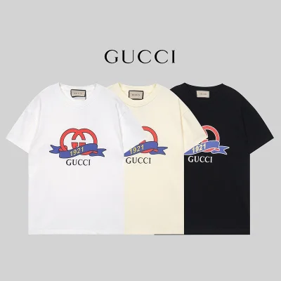 Футболка Gucci With Red Letter Logo "Black" фото № 3