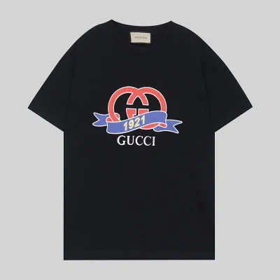 Футболка Gucci With Red Letter Logo "Black" фото № 2
