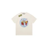Футболка Gucci X Balenciaga With Rabbits On Blue Background "Cream"