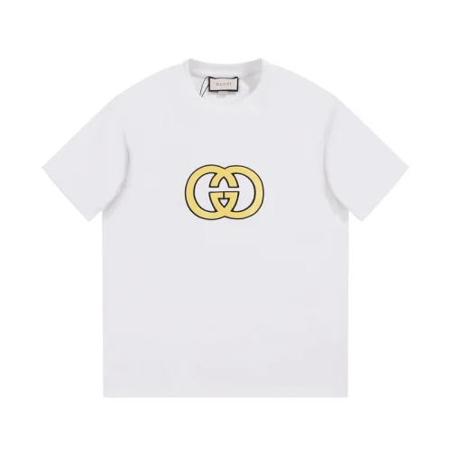 Футболка Gucci With Big Yellow Logo "White"