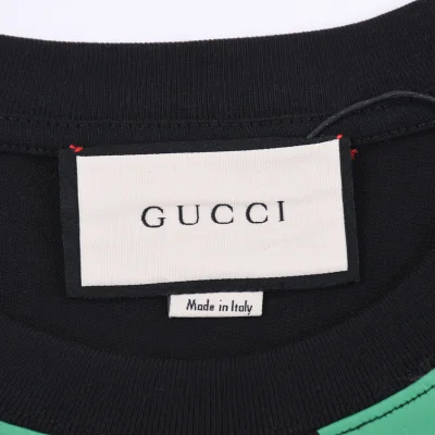 Футболка Gucci Vertical Ribbon With Brand "Black" фото № 7