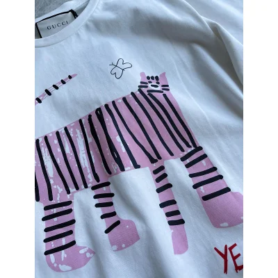 Футболка Gucci Striped and Butterfly "White" фото № 9