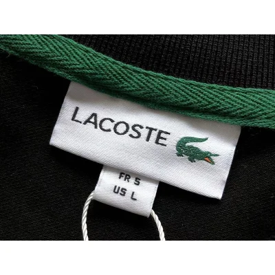 Поло Lacoste Lettering And Small Logo "Black" фото № 7