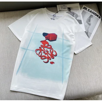 Футболка Loewe Spilled Varnish "White/Blue" фото № 6