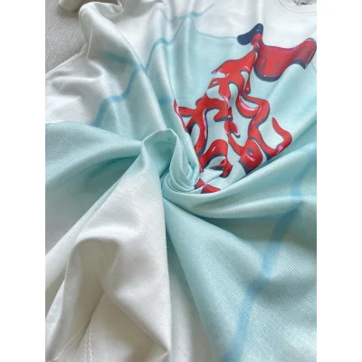 Футболка Loewe Spilled Varnish "White/Blue" фото № 7