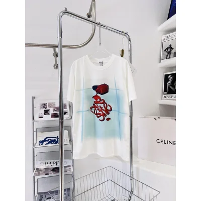 Футболка Loewe Spilled Varnish "White/Blue" фото № 9